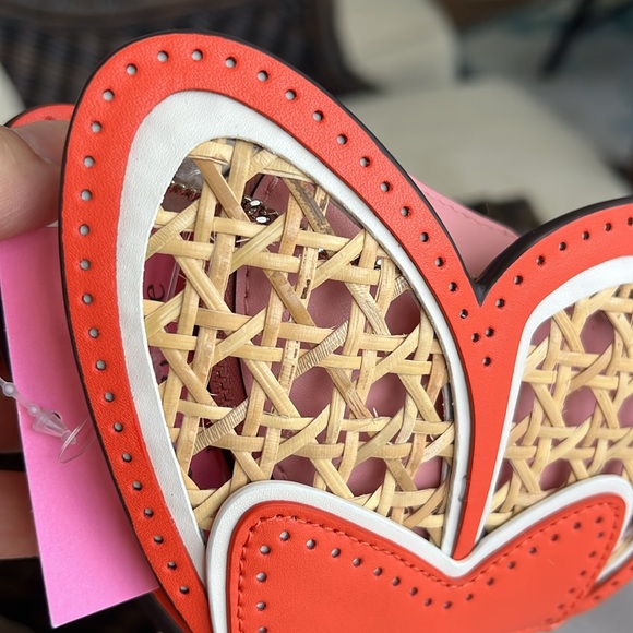 KATE SPADE Butterfly crossbody coin wallet on chain pink orange neutral - Picture 16 of 16